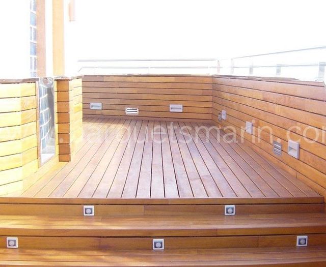 Parquets Marín tarima patio